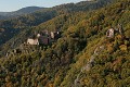  Alsace, haut-rhin, ribeauvillé, châteaux Saint-Ulrich et Girsberg,vignes, vignoble, paysage 